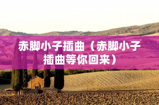 赤脚小子插曲(赤脚小子插曲等你回来) 赤脚小子插曲(赤脚小子插曲等你回来)