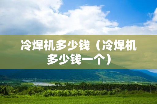 冷焊机多少钱（冷焊机多少钱一个）