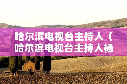 哈尔滨电视台主持人(哈尔滨电视台主持人杨倩) 哈尔滨电视台主持人(哈尔滨电视台主持人杨倩)