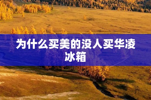 为什么买美的没人买华凌冰箱