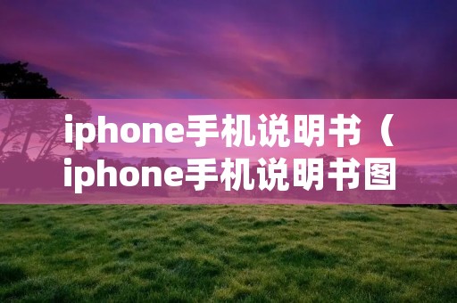 iphone手机说明书（iphone手机说明书图片）