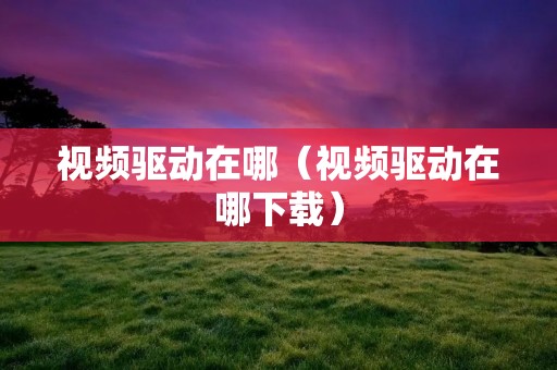 视频驱动在哪(视频驱动在哪下载) 视频驱动在哪(视频驱动在哪下载)