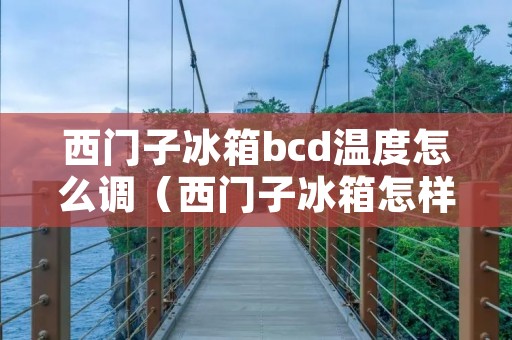 西门子冰箱bcd温度怎么调(西门子冰箱怎样调试温度)