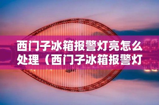 西门子冰箱报警灯亮怎么处理（西门子冰箱报警灯亮怎么处理图解）
