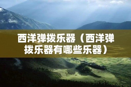 西洋弹拨乐器（西洋弹拨乐器有哪些乐器）