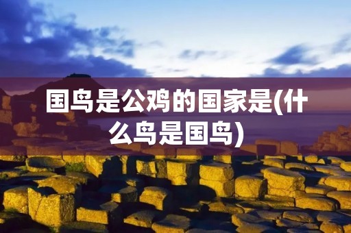 国鸟是公鸡的国家是(什么鸟是国鸟)