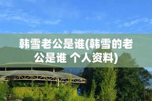 韩雪老公是谁(韩雪的老公是谁 个人资料) 韩雪老公是谁(韩雪的老公是谁 个人资料)