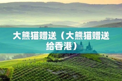 大熊猫赠送（大熊猫赠送给香港）