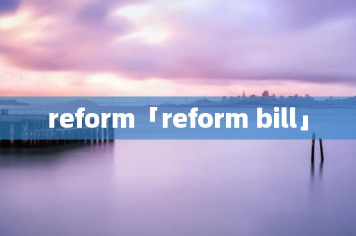 reform「reform bill」 reform「reform bill」