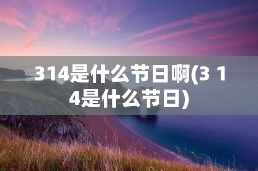 314是什么节日啊(3 14是什么节日) 314是什么节日啊(3 14是什么节日)