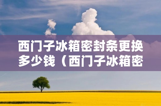 西门子冰箱密封条更换多少钱(西门子冰箱密封条更换多少钱啊) 西门子冰箱密封条更换多少钱(西门子冰箱密封条更换多少钱啊)