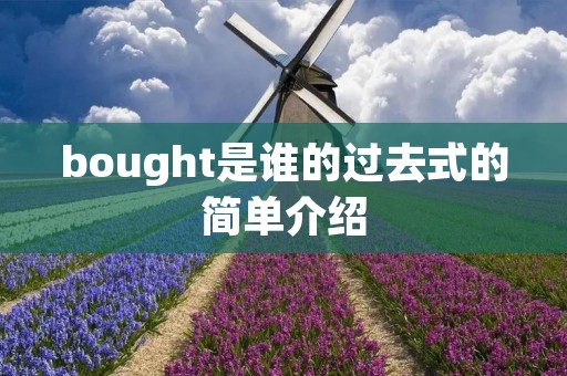 bought是谁的过去式的简单介绍 bought是谁的过去式的简单介绍