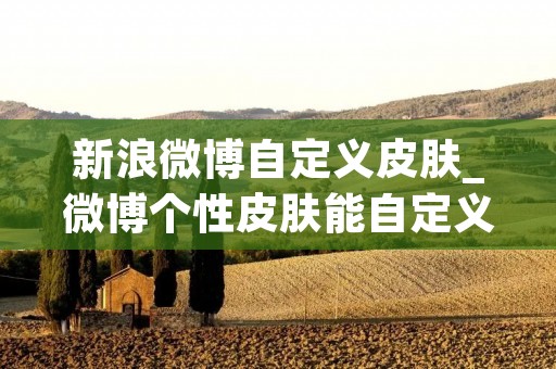 新浪微博自定义皮肤_微博个性皮肤能自定义吗