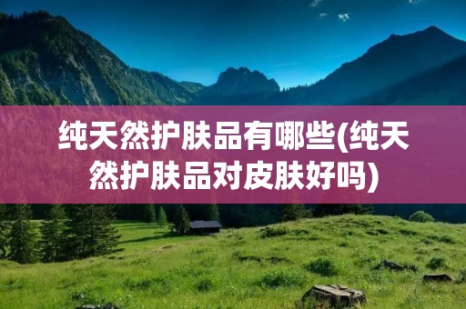 纯天然护肤品有哪些(纯天然护肤品对皮肤好吗)
