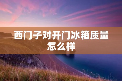 西门子对开门冰箱质量怎么样