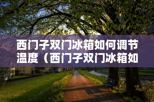 西门子双门冰箱如何调节温度（西门子双门冰箱如何调节温度图解）