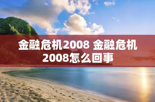 金融危机2008 金融危机2008怎么回事