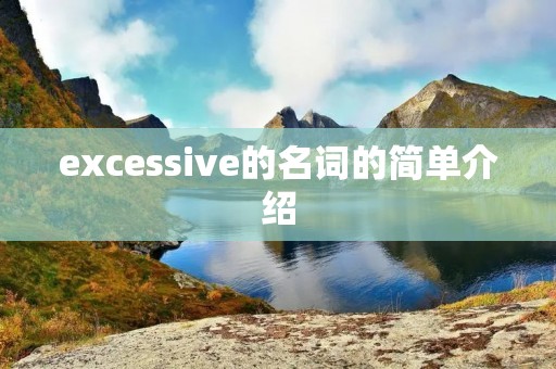 excessive的名词的简单介绍 excessive的名词的简单介绍