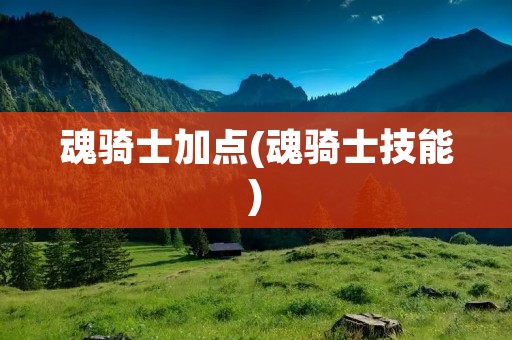 魂骑士加点(魂骑士技能) 魂骑士加点(魂骑士技能)