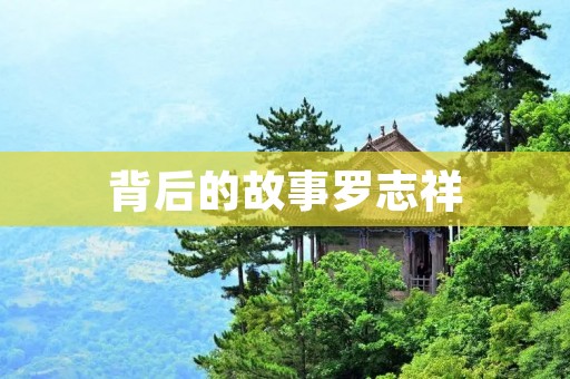 背后的故事罗志祥