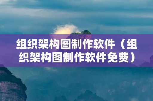 组织架构图制作软件（组织架构图制作软件免费）