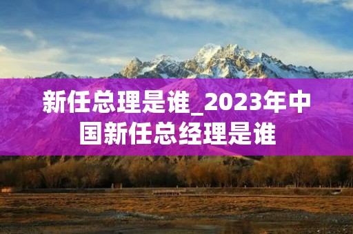 新任总理是谁_2023年中国新任总经理是谁