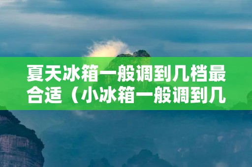夏天冰箱一般调到几档最合适（小冰箱一般调到几档最合适）