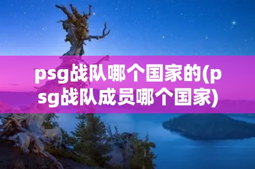 psg战队哪个国家的(psg战队成员哪个国家)