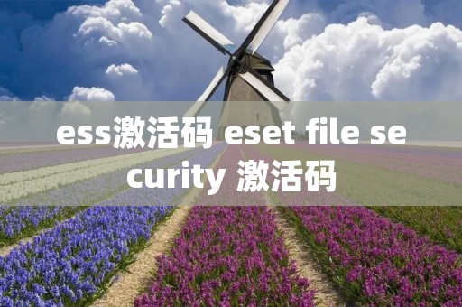 ess激活码 eset file security 激活码 ess激活码 eset file security 激活码
