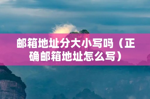 邮箱地址分大小写吗（正确邮箱地址怎么写）