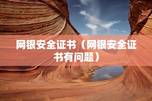 网银安全证书（网银安全证书有问题）