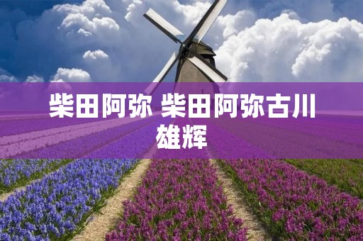 柴田阿弥 柴田阿弥古川雄辉 柴田阿弥 柴田阿弥古川雄辉