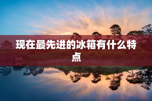 现在最先进的冰箱有什么特点