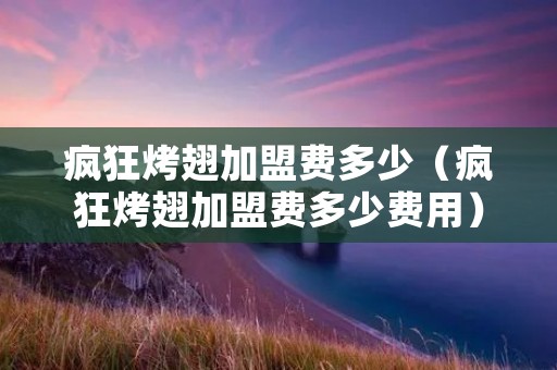 疯狂烤翅加盟费多少（疯狂烤翅加盟费多少费用）