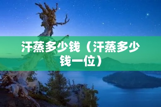 汗蒸多少钱（汗蒸多少钱一位）