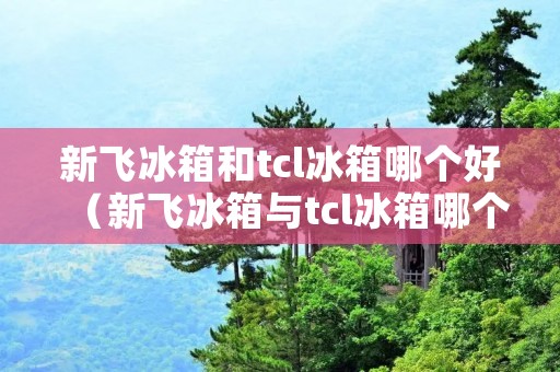 新飞冰箱和tcl冰箱哪个好(新飞冰箱与tcl冰箱哪个好) 新飞冰箱和tcl冰箱哪个好(新飞冰箱与tcl冰箱哪个好)