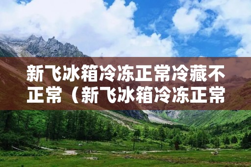 新飞冰箱冷冻正常冷藏不正常(新飞冰箱冷冻正常冷藏不正常怎么办)
