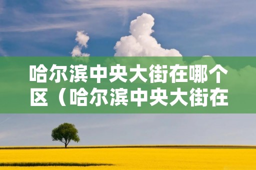 哈尔滨中央大街在哪个区(哈尔滨中央大街在哪个区?) 哈尔滨中央大街在哪个区(哈尔滨中央大街在哪个区?)