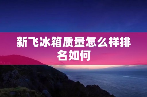 新飞冰箱质量怎么样排名如何