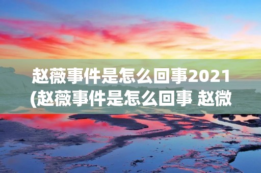 赵薇事件是怎么回事2021(赵薇事件是怎么回事 赵微事件是什么)