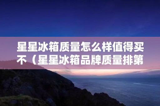 星星冰箱质量怎么样值得买不(星星冰箱品牌质量排第几)