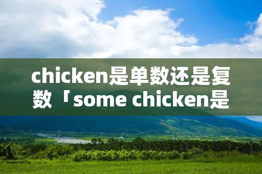 chicken是单数还是复数「some chicken是单数还是复数」