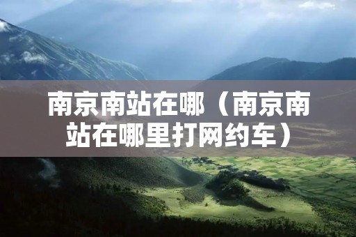 南京南站在哪（南京南站在哪里打网约车）
