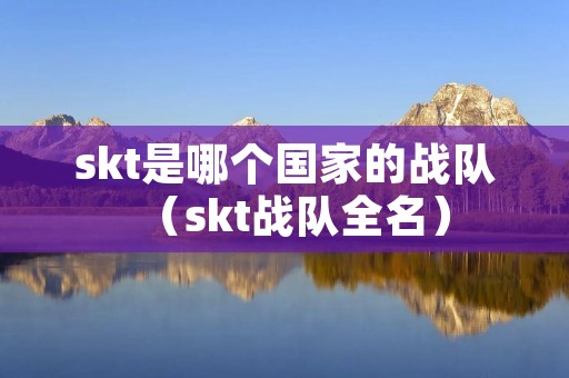 skt是哪个国家的战队（skt战队全名）