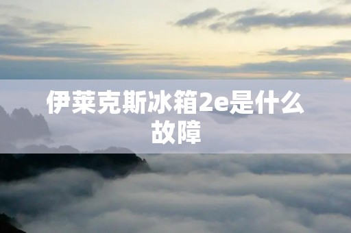 伊莱克斯冰箱2e是什么故障