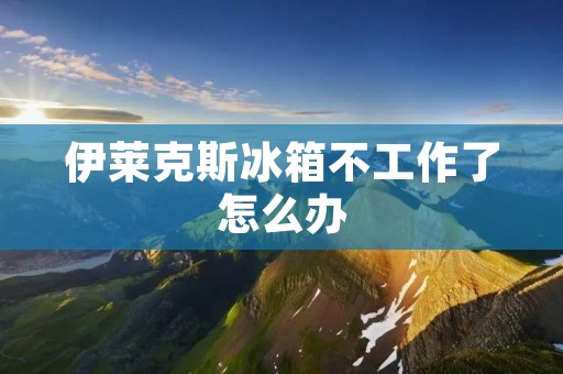 伊莱克斯冰箱不工作了怎么办