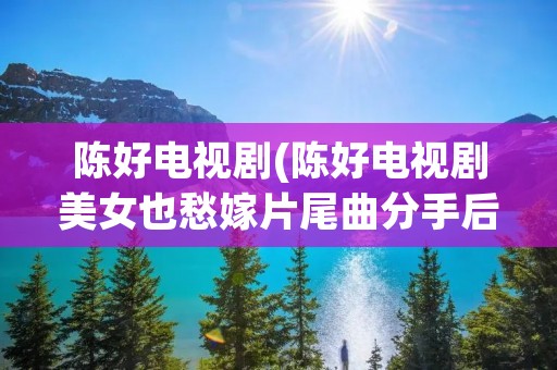 陈好电视剧(陈好电视剧美女也愁嫁片尾曲分手后的夜)