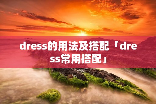 dress的用法及搭配「dress常用搭配」