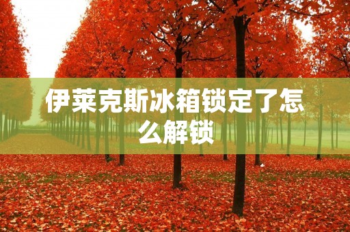 伊莱克斯冰箱锁定了怎么解锁 伊莱克斯冰箱锁定了怎么解锁