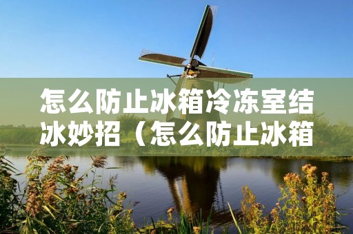 怎么防止冰箱冷冻室结冰妙招(怎么防止冰箱冷冻室结冰妙招图片)